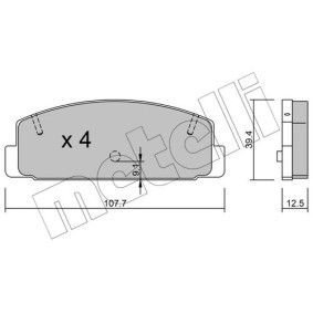 Acquista Kit pastiglie freni da METELLI 22-0191-0 a buon mercato per soli 34,45 €