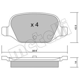 Acquista Kit pastiglie freni da METELLI 22-0324-0 a buon mercato per soli 26,53 €