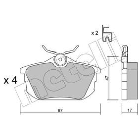 Acquista Kit pastiglie freni da METELLI 22-0347-0 a buon mercato per soli 24,42 €