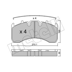 Acquista Kit pastiglie freni da METELLI 22-0480-0 a buon mercato per soli 21,45 €