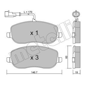 Achetez des Plaquettes de frein METELLI 22-0530-1 à prix pour 66,59 €