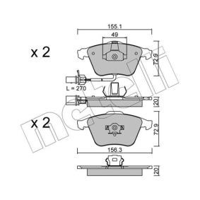 Acquista Kit pastiglie freni da METELLI 22-0549-1 a buon mercato per soli 62,95 €