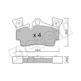 Acquista Kit pastiglie freni da METELLI 22-0655-1 a buon mercato per soli 68,17 €