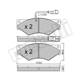 Acquista Kit pastiglie freni da METELLI 22-0663-0 a buon mercato per soli 63,86 €