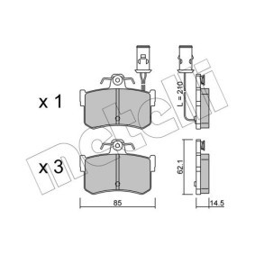 Acquista Kit pastiglie freni da METELLI 22-0691-0 a buon mercato per soli 34,51 €