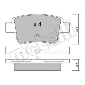 Acquista Kit pastiglie freni da METELLI 22-0705-0 a buon mercato per soli 39,58 €