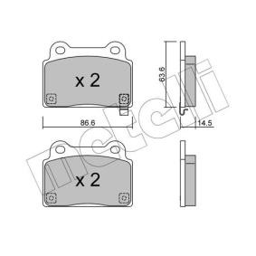 Acquista Kit pastiglie freni da METELLI 22-0826-0 a buon mercato per soli 21,59 €