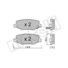 Achetez des Plaquettes de frein METELLI 22-0863-0 à prix pour 34,64 €