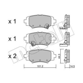 Köp Bromsbelägg av METELLI 22-0993-0 till det låga priset 383,34 kr