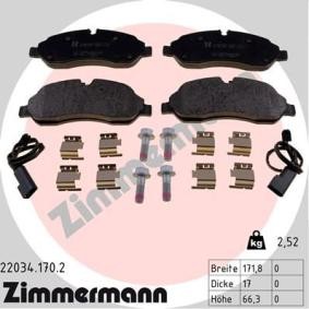 Comprar Juego de pastillas de freno de ZIMMERMANN 22034.170.2 a bajo precio de 83,86 €