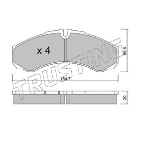 Acquista Kit pastiglie freni da TRUSTING 221.6 a buon mercato per soli 84,98 €