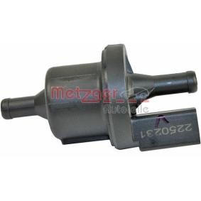 Tankentlüftungsventil 2250231 VOLKSWAGEN PHAETON von METZGER