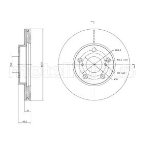 Bremsscheibe 23-1042C für MINI