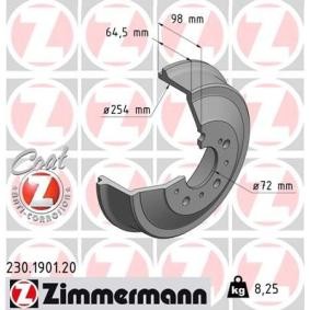 Comprar Tambor de freno de ZIMMERMANN 230.1901.20 a bajo precio de 57,51 €