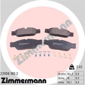 Comprar Juego de pastillas de freno de ZIMMERMANN 23908.180.2 a bajo precio de 85,94 €