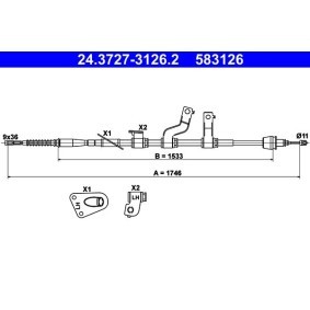 Handbremsseil 24.3727-3126.2