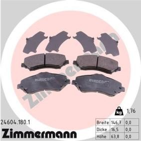Køb Bremseklodser af ZIMMERMANN 24604.180.1 til den lave pris 538,56 DKK