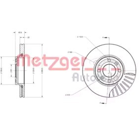 Bremsscheibe 24825 V von METZGER günstig für 47,49 € online kaufen