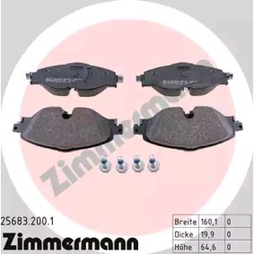 Comprar Juego de pastillas de freno de ZIMMERMANN 25683.200.1 a bajo precio de 67,37 €