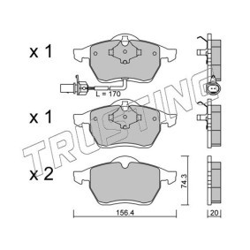 Acquista Kit pastiglie freni da TRUSTING 288.1 a buon mercato per soli 98,32 €