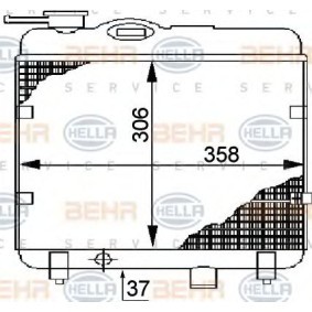 Achetez des Radiateur du moteur HELLA 8MK 376 706-301 à prix pour 71,79 €