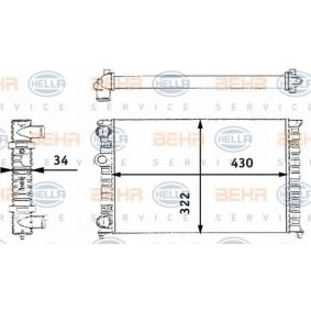 Acquista Radiatore motore da HELLA 8MK 376 713-744 a buon mercato per soli 38,91 €
