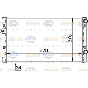 Acquista Radiatore motore da HELLA 8MK 376 714-494 a buon mercato per soli 45,00 €