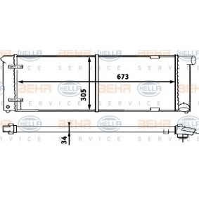 Acquista Radiatore motore da HELLA 8MK 376 714-641 a buon mercato per soli 75,46 €