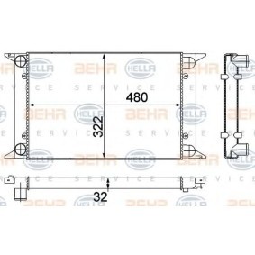Acquista Radiatore motore da HELLA 8MK 376 715-131 a buon mercato per soli 144,42 €