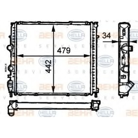Achetez des Radiateur du moteur HELLA 8MK 376 716-371 à prix pour 121,62 €