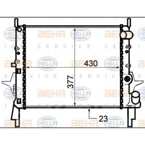 Achetez des Radiateur du moteur HELLA 8MK 376 717-341 à prix pour 87,93 €