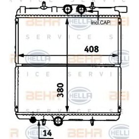 Achetez des Radiateur du moteur HELLA 8MK 376 718-251 à prix pour 79,10 €