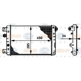 Achetez des Radiateur du moteur HELLA 8MK 376 720-351 à prix pour 40,83 €