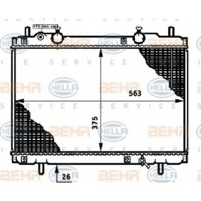 Achetez des Radiateur du moteur HELLA 8MK 376 720-751 à prix pour 159,99 €