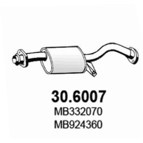 Mittelschalldämpfer von ASSO für PAJERO II Canvas Top (V2_W, V4_W) günstig online kaufen