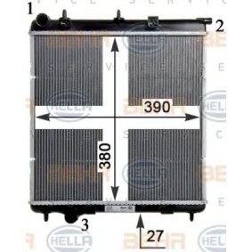 Achetez des Radiateur du moteur HELLA 8MK 376 754-471 à prix pour 204,21 €