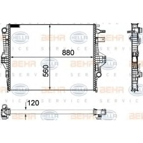 Achetez des Radiateur du moteur HELLA 8MK 376 756-341 à prix pour 294,06 €