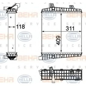Achetez des Radiateur du moteur HELLA 8MK 376 756-391 à prix pour 280,26 €