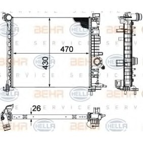 Achetez des Radiateur du moteur HELLA 8MK 376 756-451 à prix pour 194,84 €