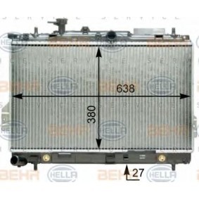 Achetez des Radiateur du moteur HELLA 8MK 376 762-291 à prix pour 217,69 €