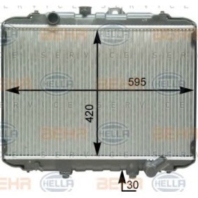 Achetez des Radiateur du moteur HELLA 8MK 376 762-371 à prix pour 138,93 €