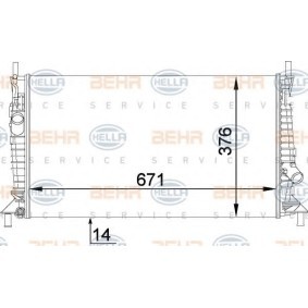 Achetez des Radiateur du moteur HELLA 8MK 376 764-281 à prix pour 137,32 €