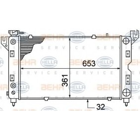 Achetez des Radiateur du moteur HELLA 8MK 376 766-521 à prix pour 223,26 €