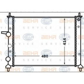 Achetez des Radiateur du moteur HELLA 8MK 376 767-591 à prix pour 92,15 €