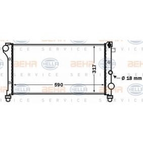 Achetez des Radiateur du moteur HELLA 8MK 376 767-751 à prix pour 107,58 €