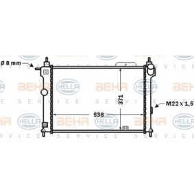 Achetez des Radiateur du moteur HELLA 8MK 376 771-061 à prix pour 109,47 €