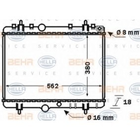 Achetez des Radiateur du moteur HELLA 8MK 376 771-391 à prix pour 79,57 €