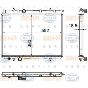 Achetez des Radiateur du moteur HELLA 8MK 376 771-501 à prix pour 100,68 €