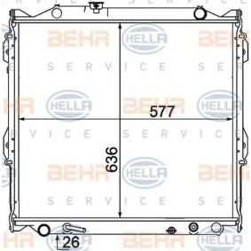 Achetez des Radiateur du moteur HELLA 8MK 376 773-651 à prix pour 194,84 €