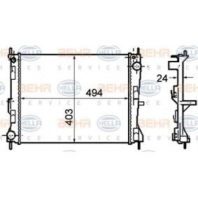 Acquista Radiatore motore da HELLA 8MK 376 781-161 a buon mercato per soli 84,96 €